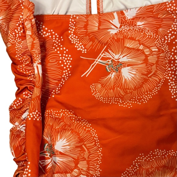 New! Bathing Suit - 1 Piece Women’s XL. Orange and White with Adjustable Straps. - Picture 7 of 8